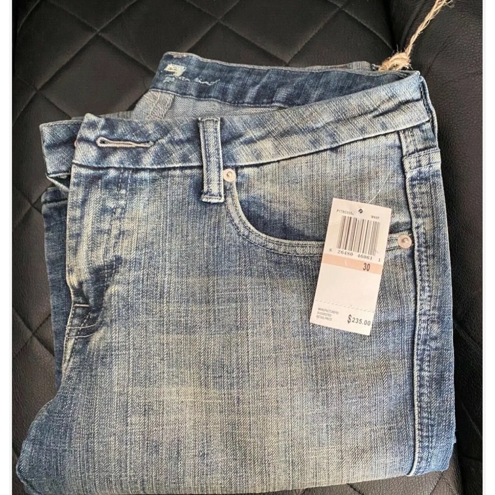 7 for All Mankind A Pocket Women's Size 30 Flare Jeans Stretch Med/Drk Wash NWT